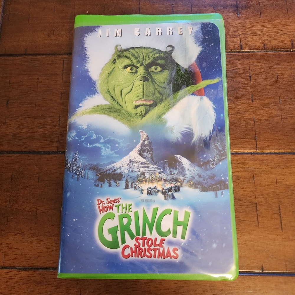 VHS Dr Seuss How the Grinch Stole Christmas Jim Carrey